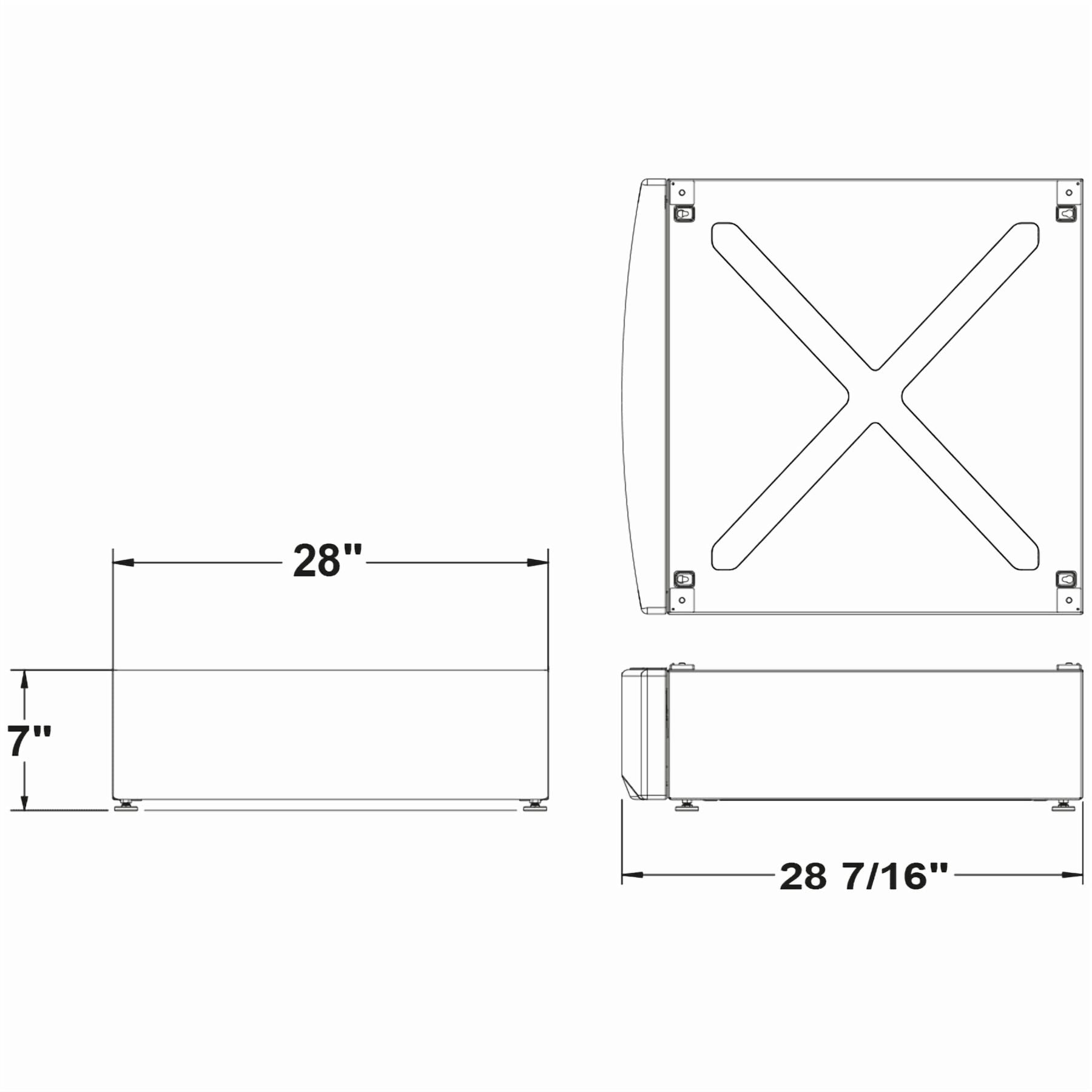 GE APPLIANCES GFR0728SNWW laundry pedestals