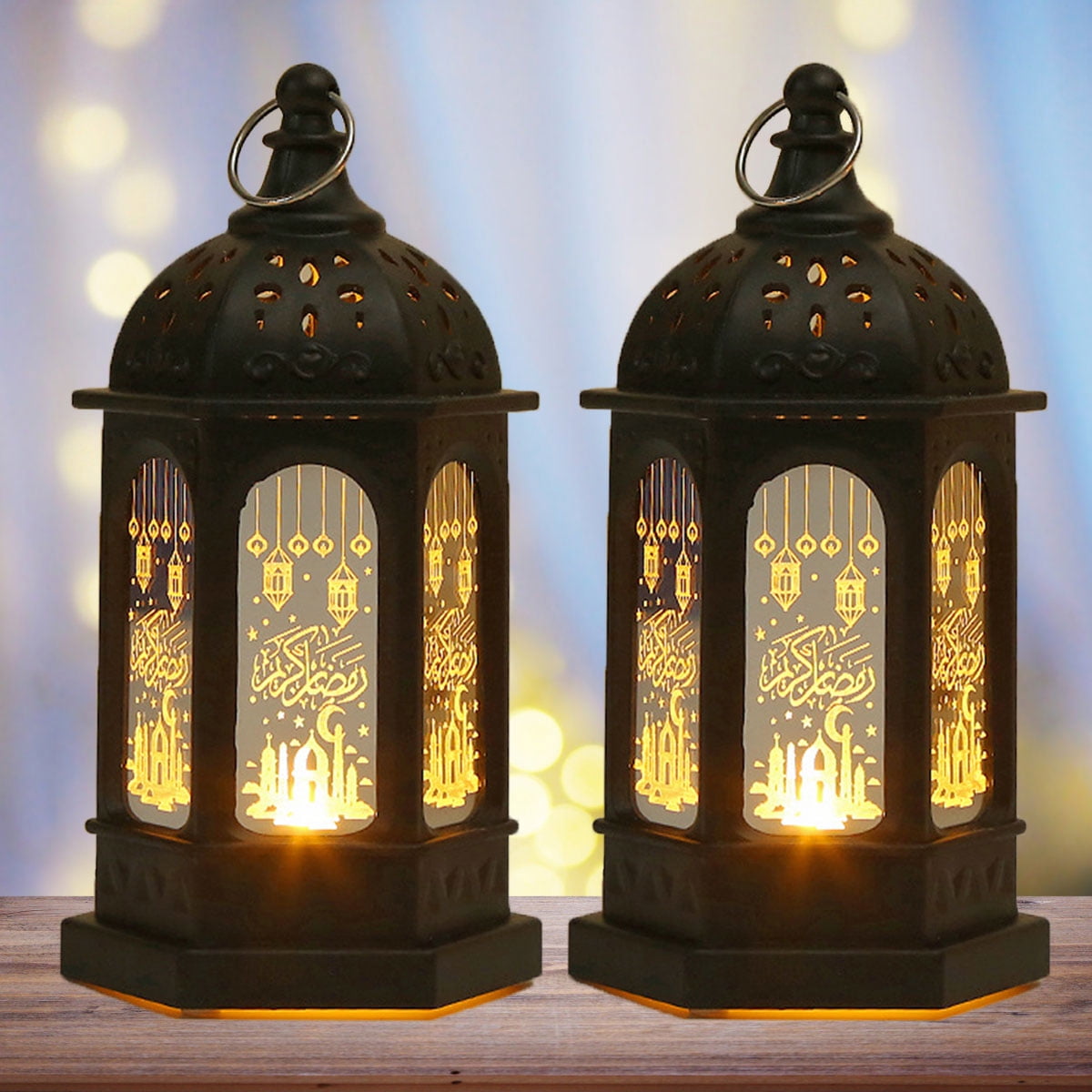 Fiorky Mubarak Lampe LED Ramadan DIY Décoration Eid Mubarak Lune