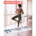 thumbnail image 2 of Blue Eucalyptus Yoga Towel for Hot Yoga Non Slip, Weeping Botanical Leaf Watercolor Yoga Mat Towel Absorbent Yoga Sweat Towels Microfiber Hot Yoga Blanket for Bikram Pilates 26"x74", 2 of 7