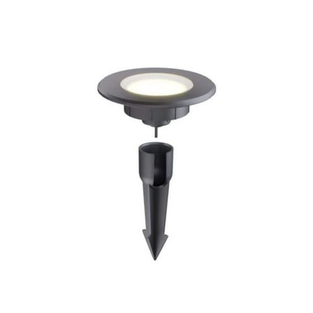 150 Lumens Low Voltage Black Integrated LED Round Outdoor InGround Well/Deck Light