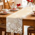 thumbnail image 5 of Summer Ocean Starfish Table Runner 72 Inches, Coastal Coral Beach Conch Vintage Brown Bed Runner Dresser Scarves Tabletop for Indoor Outdoor Parties/Ceremony/Banquet, 18" x 72", 5 of 9