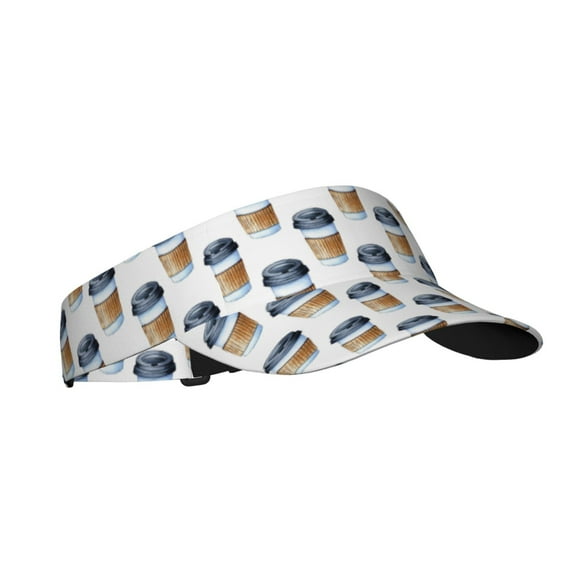 Balery Coffee To Go Pattern Gorra deportiva con visera ajustable para mujer y hombre (talla única)