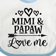 thumbnail image 4 of Inktastic Mimi and Papaw Love Me Boys or Girls Baby Bib, 4 of 4