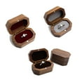 thumbnail image 5 of Vintage Walnut Wood Ring Box Jewelry Display Storage Holder Engagement Wedding~, 5 of 10