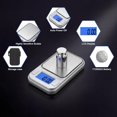 thumbnail image 5 of Portable Mini Scale, [200g/0.01g] 8 Units High Precision Small Scale with Cover, Digital Pocket Scale with LCD Display, Tare, Mini Micro Scale Gram (Silver), 5 of 5