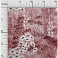 thumbnail image 2 of oneOone Cotton Cambric Red Fabric Asian Floral Botanical Flower Dress Material Fabric Print Fabric By The Yard 42 Inch Wide, 2 of 4
