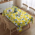 thumbnail image 2 of Yellow Lemon Fruit Slices White Pattern Rectangle Tablecloth 60"x84",Waterproof Polyester Rectangle Table Cloth, Wipeable Spillproof Polyester Tablecloth for Dining, Camping, Indoor and Outdoor, 2 of 5