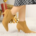 thumbnail image 2 of Unique Bargains Women's Pointed Toe Stiletto Heels Chelsea Ankle Booties, 2 of 5