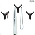 thumbnail image 2 of 3 Pieces Double Hook Coat Rack, Animal Head Hook,metal, Durable, Wall Mountable(black), 2 of 5