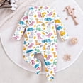thumbnail image 2 of Kogui Neutral Baby Clothes Boy Baby Pajamas Long Sleeve Printing 2 Way Zipper Romper Jumpsuit Sleep and Play 0 3 6 9 12 18 24 Months (Light Yellow,6-12 Months), 2 of 4