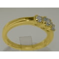 thumbnail image 3 of LBG British Made 14k Yellow Gold Natural Aquamarine Womens Promise Ring - 33 size options - Size 9.5, 3 of 5