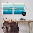thumbnail image 3 of Calming Sea Waves Ocean Foam Coastal Painting White Framed Art Print Wall Art, Set of 2, 3 of 8