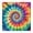 Colorful Rainbow Tie, variant on Colorful Tie Dye Circular Spiral Pattern Square Fitted Tablecloth with Elastic Edge,Square Table Cover,Washable Elastic Table Cover for Home Kitchen Party Decor 34"x34"