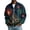 Dark Green #8, variant on WULMLEO Christmas Loose Fit Full Zip Bomber Jackets For Men Snowflake Graphic Waffle Knit Sweatshirts Winter Daily Outerwear Dark Green M