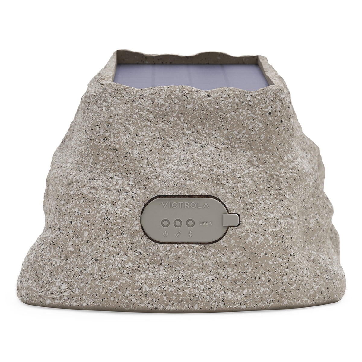 Victrola Rock Speaker Connect Bluetooth Outdoor Speaker with Solar Charging - Each (Stone)