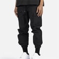 thumbnail image 2 of Ediodpoh Pantalon de Randonnée pour Homme Pantalon Cargo Léger Homme Sergé de Coton Extensible Coupe Décontractée devant Plat Pantalon pour Homme Noir G, 2 of 5