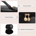 thumbnail image 3 of Bolsa de Maquillaje Única Bargains Bolsa de Cosméticos de Viaje de Cuero PU Impermeable Estuche de Cosméticos de Viaje Bolsa de Tocador con Cremallera Negra, 3 of 7