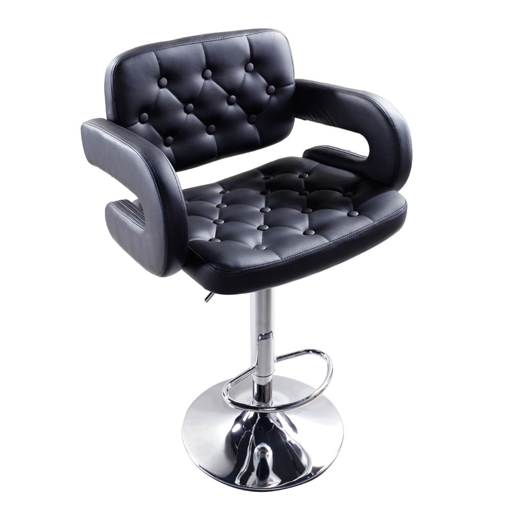 Lowestbest 2pcs Adjustable High Type with Disk, Armrest Square Backrest Button Design Bar Stools Lowestbest 2pcs Adjustable High Type with Disk, Armrest Square Backrest Button Design Bar Stools