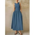 thumbnail image 5 of PRETTYGARDEN Women Maxi Dresses Summer Casual Sleeveless Patchwork Knit Tank Dress Flowy Beach Sundress Long Dress, 5 of 8