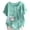 Z112 Light Blue, variant on Mifsaly Cotton Linen Tops for Women Short Sleeve Crew Neck Floral Graphic Print Top Asymmetrical Buttons Vintage Tunic Casual Summer Blouses Mint Green,S