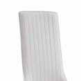 thumbnail image 2 of Leatherette Dining Chair with Vertically Stitched Backrest, Set of 2, White, 2 of 3