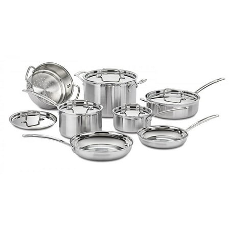 Cuisinart MultiClad Pro Triple Ply 12-Piece Stainless Steel Cookware Set