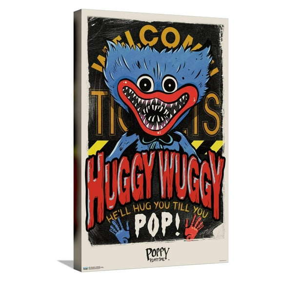 Poppy Playtime - Huggy Wuggy Canvas Wall Poster, 14.725" x 22.375"