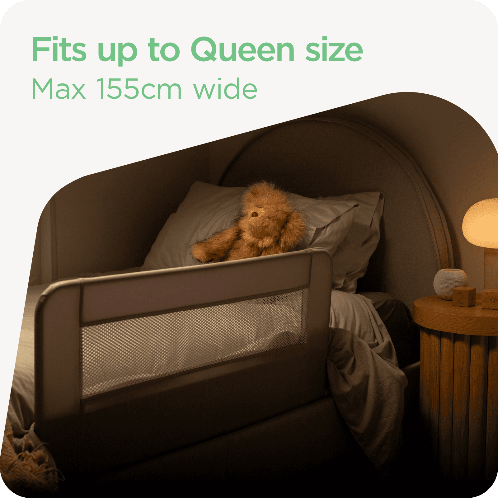 Perma Swing Down Baby Bed Rail, for Kids and Single Mattresses, 35.4" Wide by 17.7" Tall