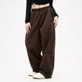thumbnail image 3 of Dvprdro Fashion Womens Wide Leg Sports Pants Casual Color Block Loose Straight Trousers Trendy Leisure Pants with Pockets, 3 of 5