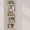 thumbnail image 3 of Wall Mounted Corner Storage Rack Classic Wall Rack 5 Layers Semicircular Partitions for Bookshelf Storage Decoration A, 3 of 7