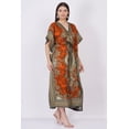 thumbnail image 5 of Women's Kaftan Dress Beach Cover Up Tribal Ethnic Print Plus Size Loose Kimono Maxi Dress, 5 of 6