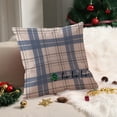 thumbnail image 5 of Luoshdecor Christmas Pillow Covers,18x18 in Decorative Farmhouse Snowman Christmas Tree Blue White Pillow Covers for Winter Holiday Home Sofa Decoration, 5 of 7