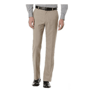$90 Perry Ellis, Men's Classic Fit Big and Tall Flat Front Pants,Tan,Size 48x30