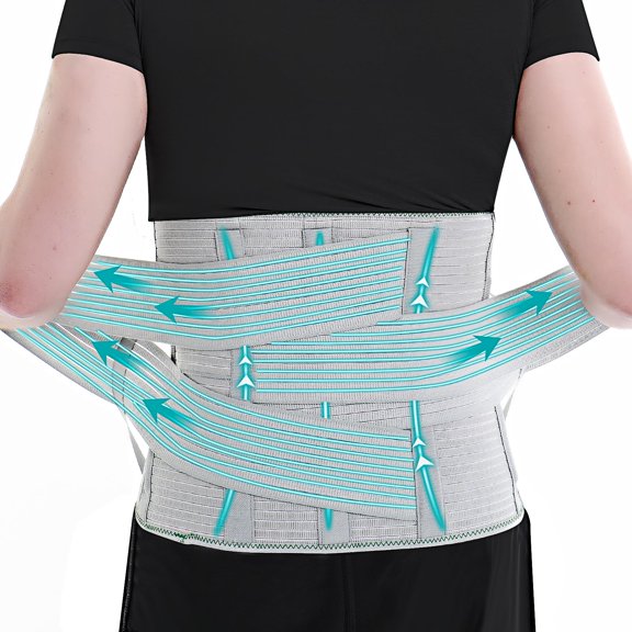 TANDCF - Soporte de espalda, faja lumbar para mujeres y hombres, cinturón ajustable para aliviar el dolor de espalda, mantiene la columna recta y segura (XL)
