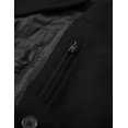thumbnail image 4 of Ma Croix Mens Wool-Blend Double Breasted Car Coat Warm Winter Pea Jacket, 4 of 8