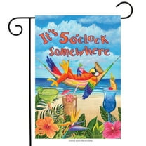 Briarwood Lane 5 O'clock Parrot Summer Garden Flag
