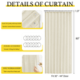 thumbnail image 4 of Coodeto Linen Door Curtain for Doorway, Accordion Style Door Curtains Folding Linen Door Curtain Light Filtering Linen Curtains for Sliding Glass Door, 50"x80", Greyish White, 1 Panel, 4 of 10
