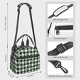 thumbnail image 2 of Fuzoiu Green White Christmas Tree Lumberjack Plaid Print Insulated Lunch Bag for Women Men Large Reusable Lunch Box Adult Leakproof Portable Cooler Tote Bags for Work Picnic, 2 of 7