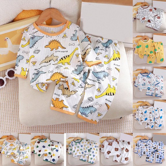 Toddler Pajama Set,Bamboo Viscose Snug-Fit Sleepwear For Boys Girls,Long Sleeve Toddler Clothes,Indoor 6-12 Months 12-24 Months 2t 3t 4t 5t 6t 7t 8t 9t Children Light Yellow 2-3 Years