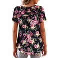 thumbnail image 3 of a.Jesdani Women's Plus Size Tunic Tops Short Sleeve V Neck Casual Henley Shirts m-4x, 3 of 7