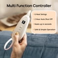 thumbnail image 6 of Weighted Heating Pad 33''x 17" XXXL Electric Heating Pad for Back Fatigue Relief, 5LBS with 6 Heat Settings 2H Auto-Off Heat Pad for Shoulder Arms Legs Cramps Washable, 6 of 8