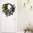 thumbnail image 2 of Lemon Wreath - 17 Inch Large Summer Fall Wreath for Door, Front Door, Yellow & Green, 2 of 6
