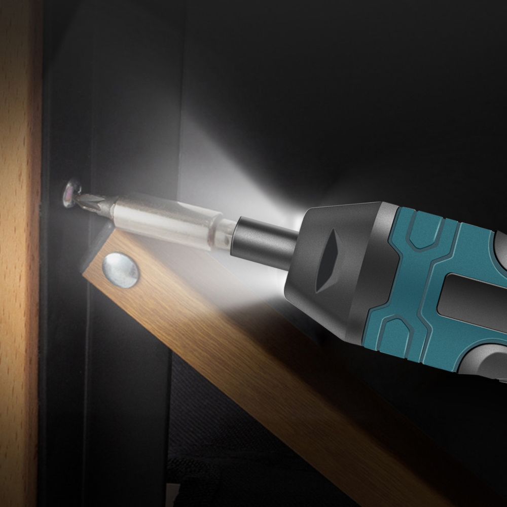 JENABOM 21 in 1 Electric Cordless Screwdriver, 3.6V Rechargeable Power Screwdriver, 5N.m Max Torque, 4-Gear Torque, LED Light, for DIY Repair