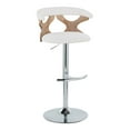 thumbnail image 4 of Gardenia Adjustable Bar Stool, Chrome Bar Stools, Bar Chairs, Swivel Bar Stools, Bar Stools Set of 2, 4 of 6