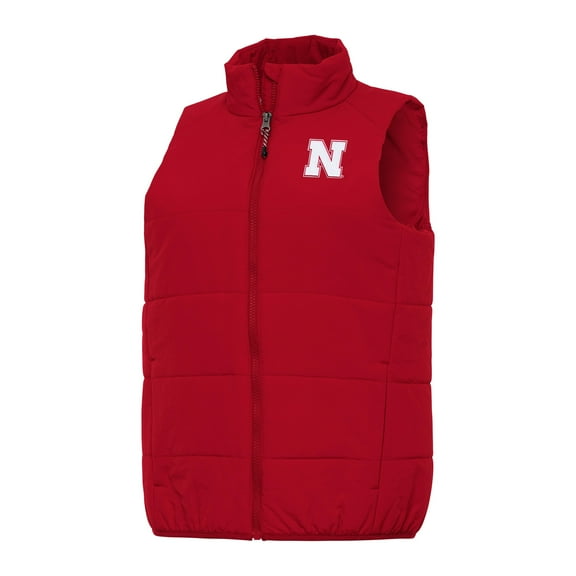 Women's Antigua Red Nebraska Huskers Experience Full-Zip Vest