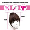 thumbnail image 3 of KoriKoli Clip in Bangs 100% Remy Human Hair Extensions Clip on Fringe Air Bangs with Nice Net Natural Flat Neat Bangs with Temples One Piece Hairpiece Straight Dark Brown for Women, 3 of 7
