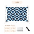 thumbnail image 6 of Sun Shade Sail 12x16Ft Boho Moroccan Blue Black and White Geometric Uv Block Sunshade Canopy Outdoor Shade Cover Rectangle Shade Cloth For Patio Garden Yard Deck Pergola, 6 of 6