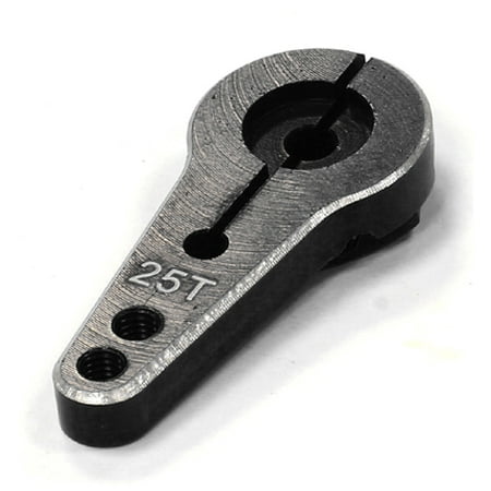 Futaba Crystal - Integy RC Toy Model Hop-ups C24487BLACK Billet Machined Single Sided Servo Horn 25T for Futaba Servo (r=20, 24mm Holes)