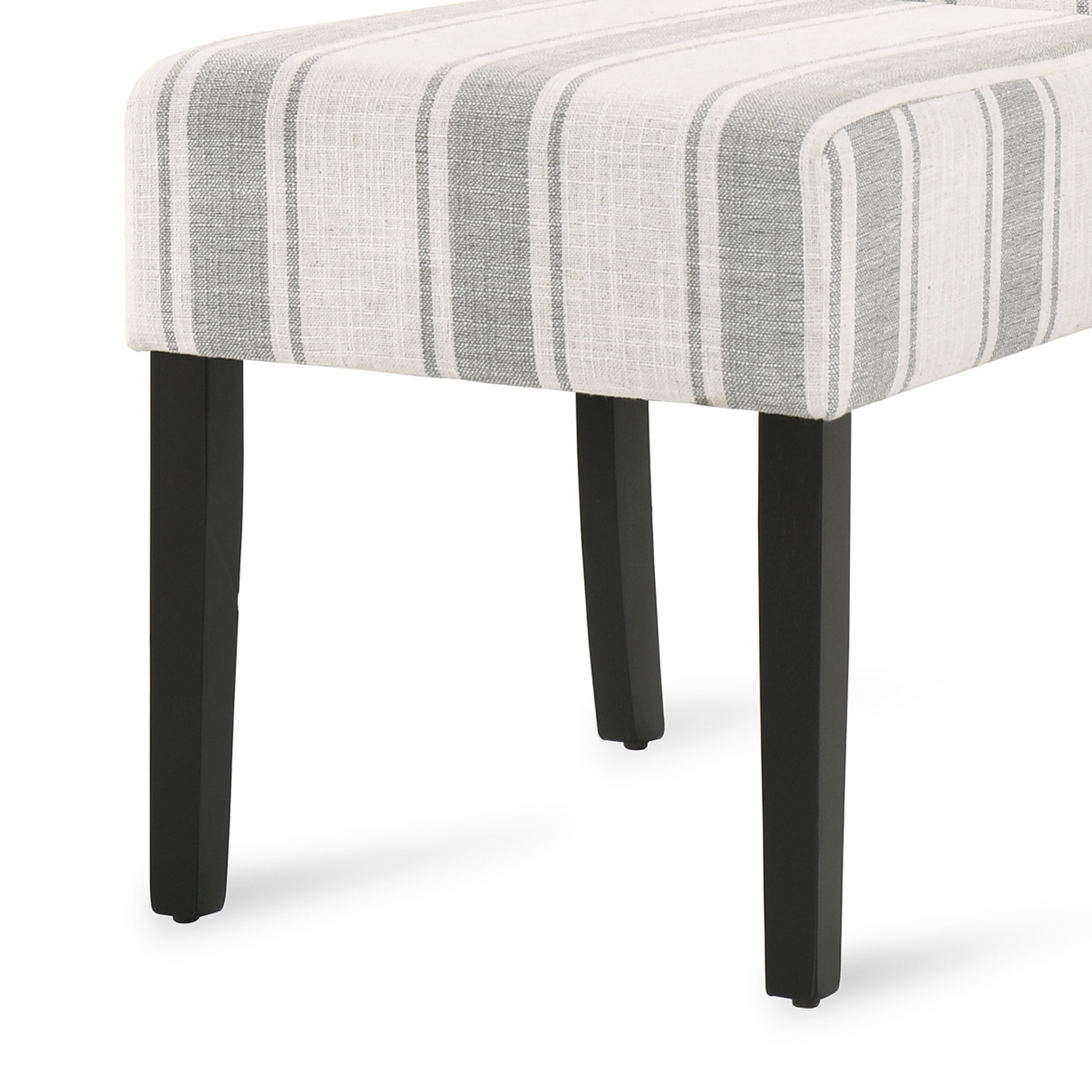 Noble House Asher Fabric Dining Chairs, Set of 2, Gray, Light Beige, Espresso