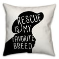 thumbnail image 2 of Creative Products Rescue is my Favorite Breed 18x18 Spun Poly Pillow, 2 of 3